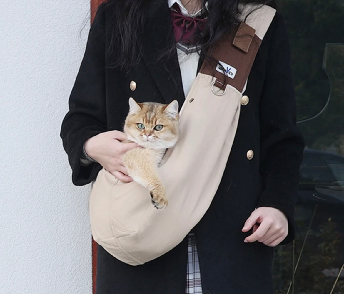 Natural Pet Carry Sling Bag