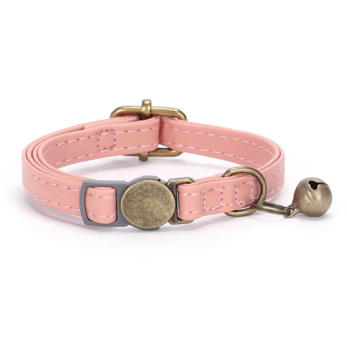 Retro Leather Engravable Breakaway Cat Collar